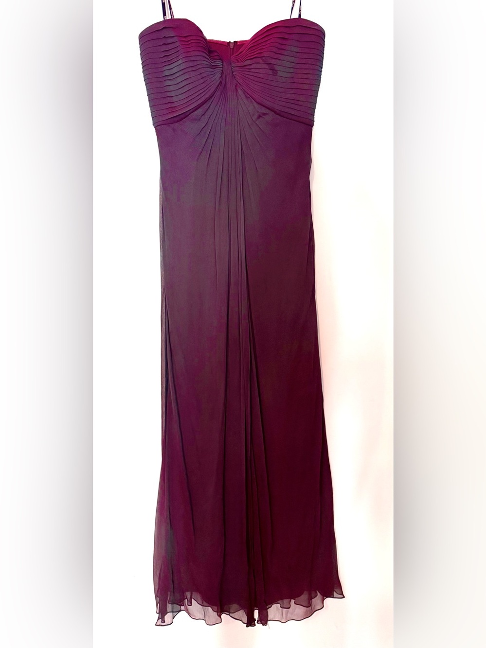 Todashi Shoji Burgundy Silk Mermaid Dress. Gorgeous Like New. Women’s 10.